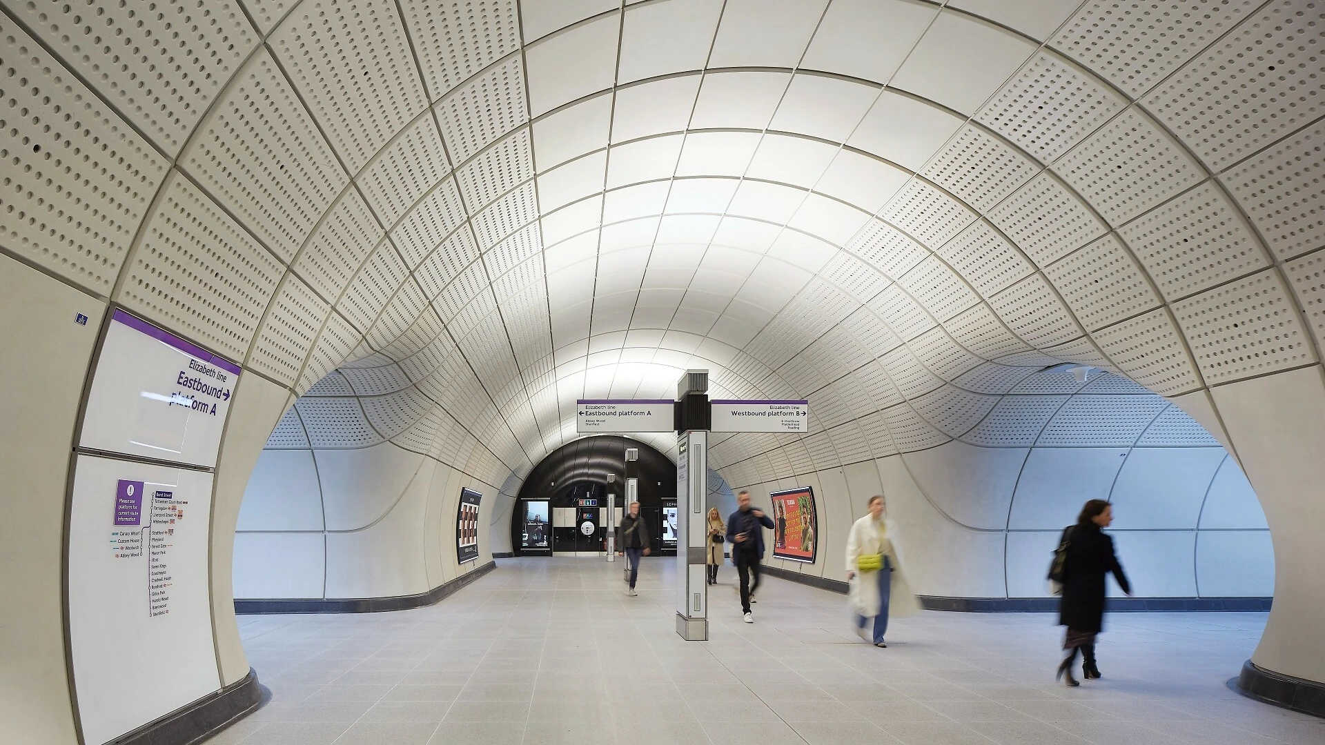 A platform on the Elizabeth line, London's crossrail line