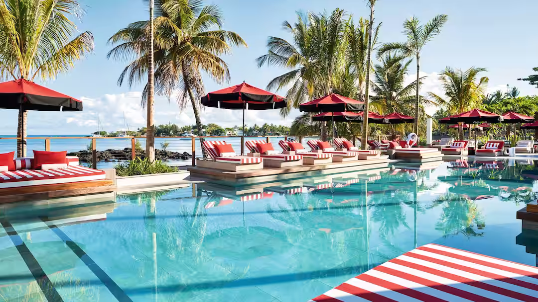 LUX* Grand Baie resort pool and lagoon